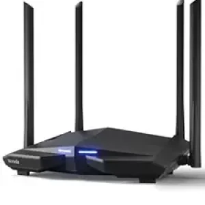 Tenda AC10 AC1200 Wireless Smart Dual-Band Gigabit WiFi Router, MU-MIMO, 4 Gigabit Ports, 867Mbps/5 GHz+ 300Mbps /2.4GHz, Support VPN Server, WiFi Schedule, (Black, Not a Modem)